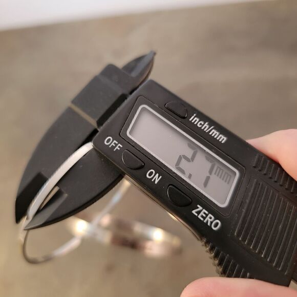 New Word Affirming Abundant Life Bracelet Silver Double Bangle Bracelet - Picture 9 of 9